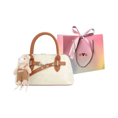 Yalu PU Handbag Women's White & Brown/White & Black/Pink/Black
