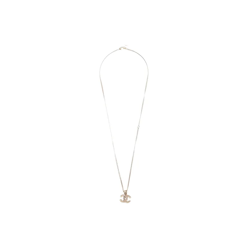 CHANEL 2015 Logo Pendant Necklace-2