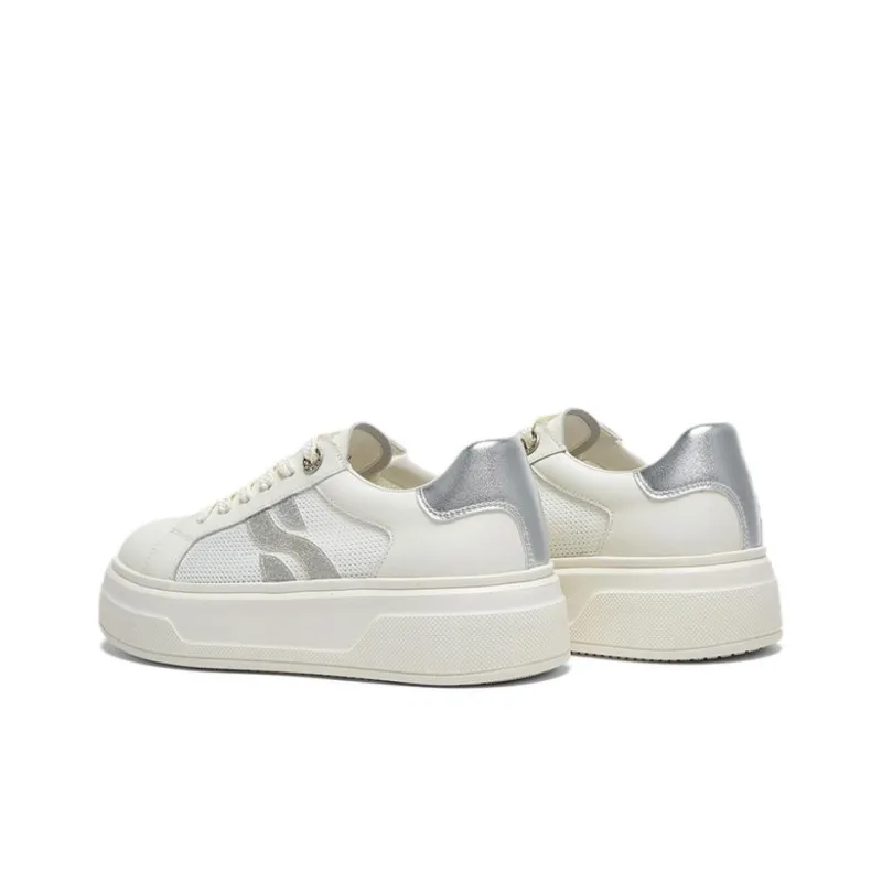 BASTO Slip Resistant Low Top Skateboard Shoes Women's White-3