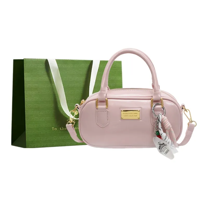 Three Ducklings PU Handbag Women's Ecru/Pink/Green/Black-4