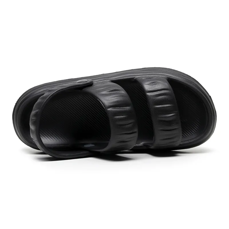 Golofi Minimalist Style Squashy And Bouncy Feeling Slippers For Women's Summer Platform Home Use-3