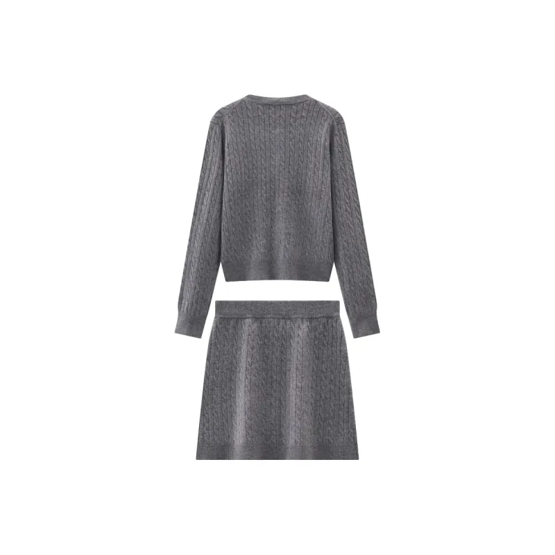 KUHNMARVIN Skirt Set Women's Light Gray-1