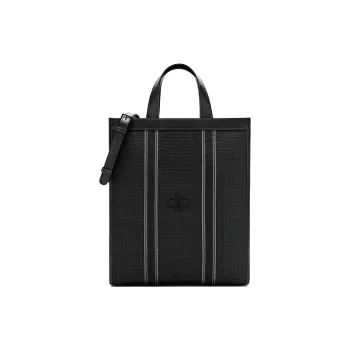 PEDRO Icon Series Synthetic Leather Tote One Shoulder Handbag Large Size Men's Black/Sand