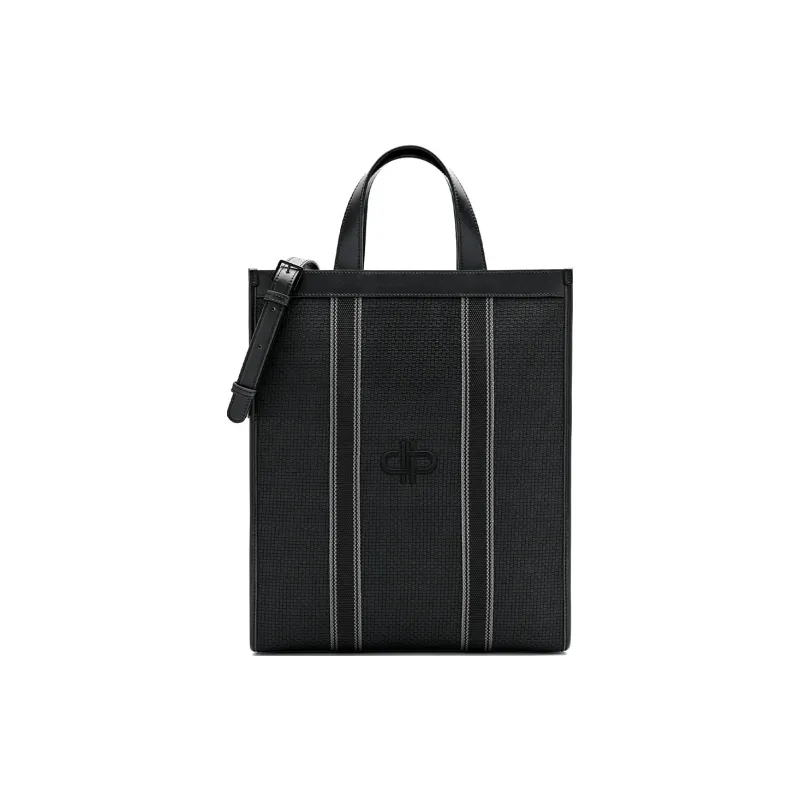 PEDRO Icon Series Synthetic Leather Tote One Shoulder Handbag Tubas Men's Black/Sand-1