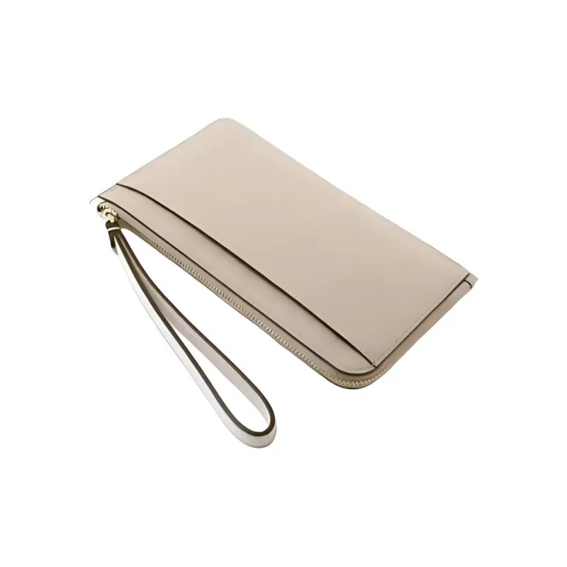 Kate Spade Lucy Litchi Grain Leather Clutch Women's Light Sand Multicolor-3