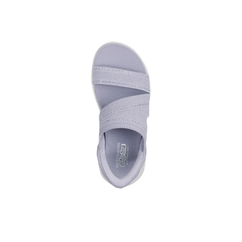 Skechers Go Walk Fle One Strap Sandals Women's Light Purple-2