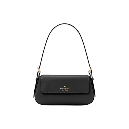 Kate Spade Cow Leather Shoulder Bag Trumpets Women's Black