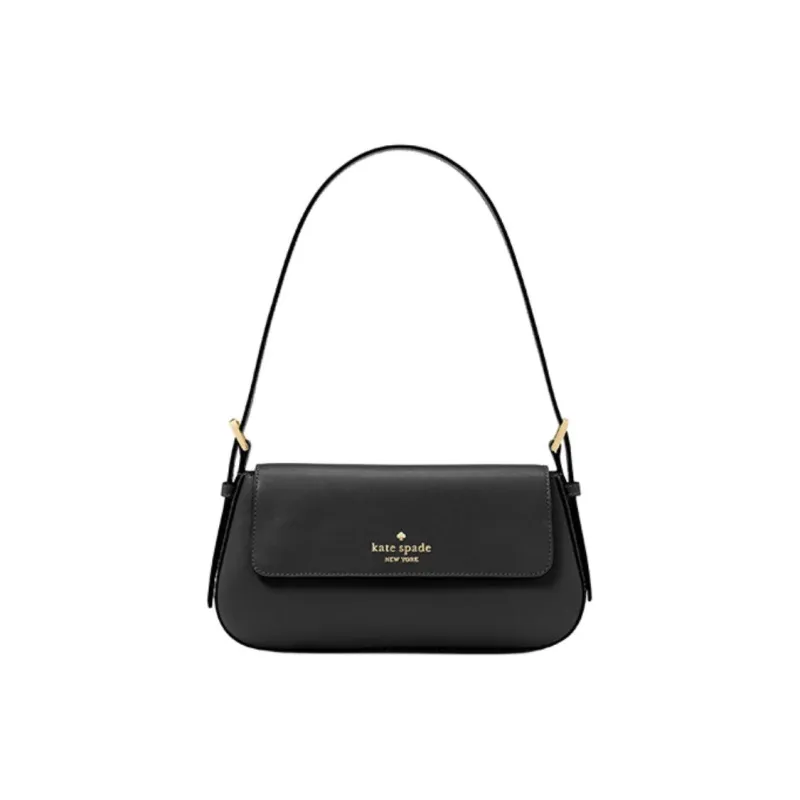 Kate Spade Cow Leather Shoulder Bag Trumpets Women's Black-0