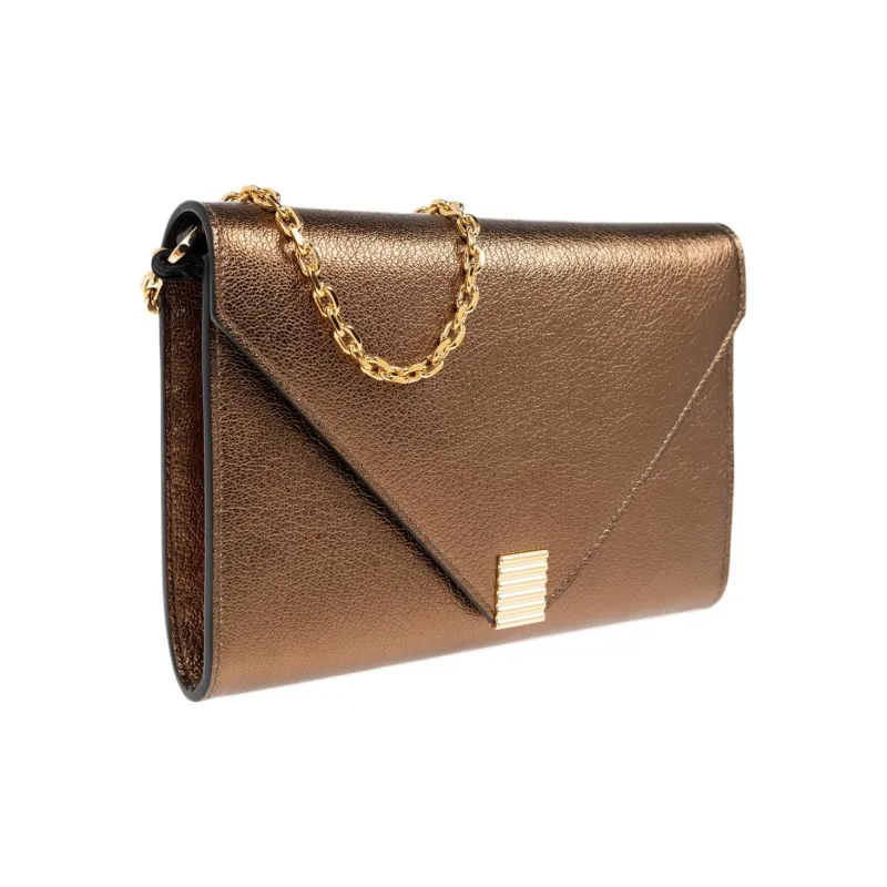 Lanvin Leather Wallet Women's Gold-1