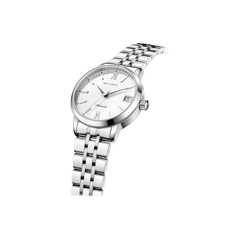 Sea Gull National Automatic Mechanical Movement Steel Strap Watch Women's Watch White Dial-1