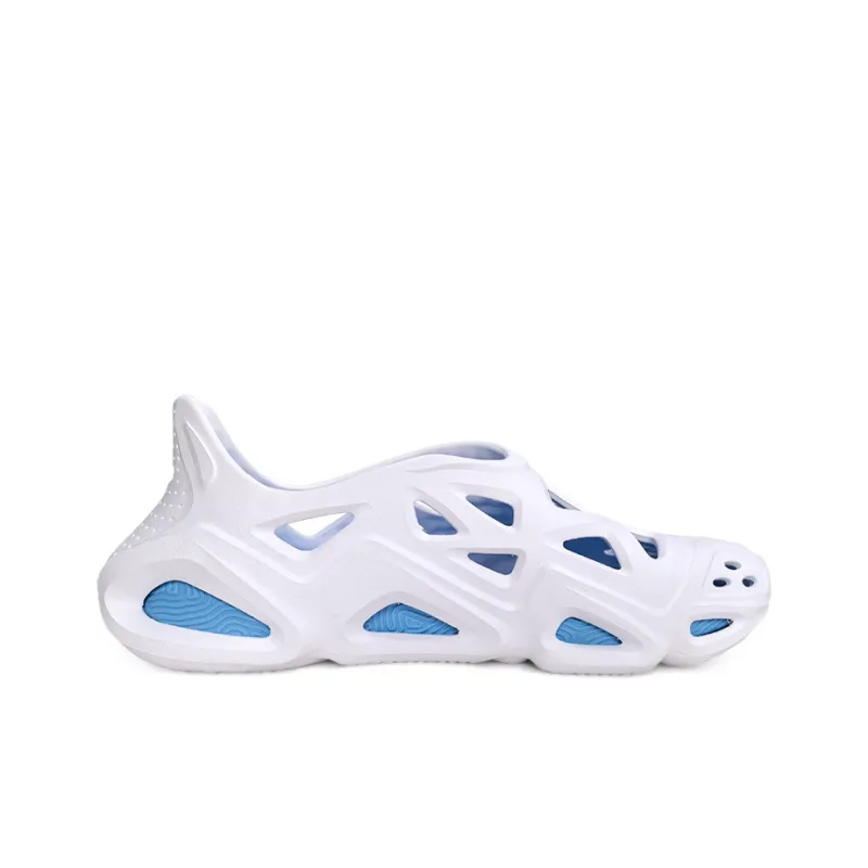 PEAK Pole Hole Shoes Clogs Men's White Pink Blue-1