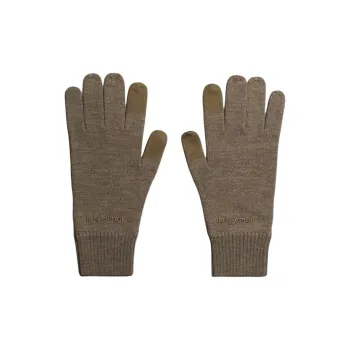 Lululemon Wool Blend Knit Gloves Unisex Light Yellow Umber