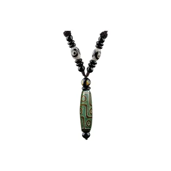 JUICY GRAPE 9 Eye Dzi Bead Necklaces Unisex
