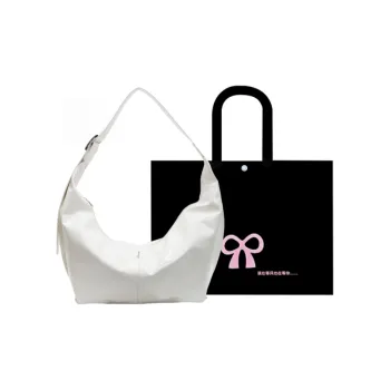 HACIN PU Shoulder Bag Regular Women's White/Silver/Black/Blue/Pink