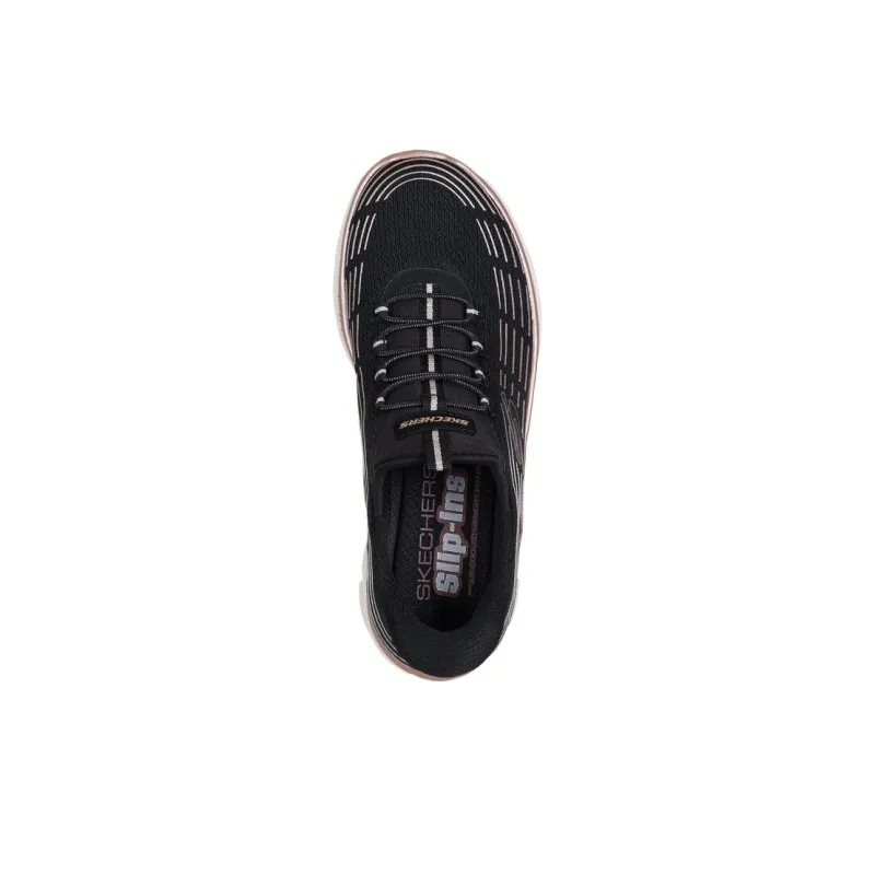 Skechers Slip ins Anti Slip Wear Resistant Low Top Casual Shoes Women's Black-4
