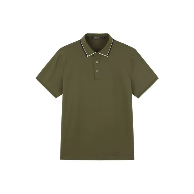 YOUNGOR Polo Shirts Men Olive Green-0