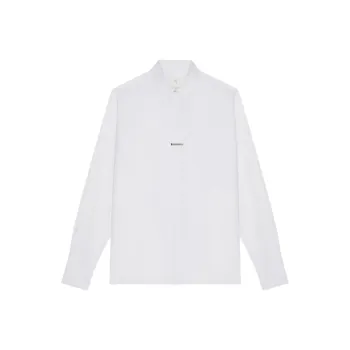Givenchy Logo Engraved Metal Clip Poplin Shirt