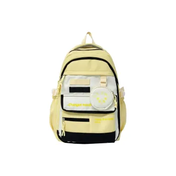 Yalu Composite Cloth Backpack Unisex Yellow/Pink/Blue/Green