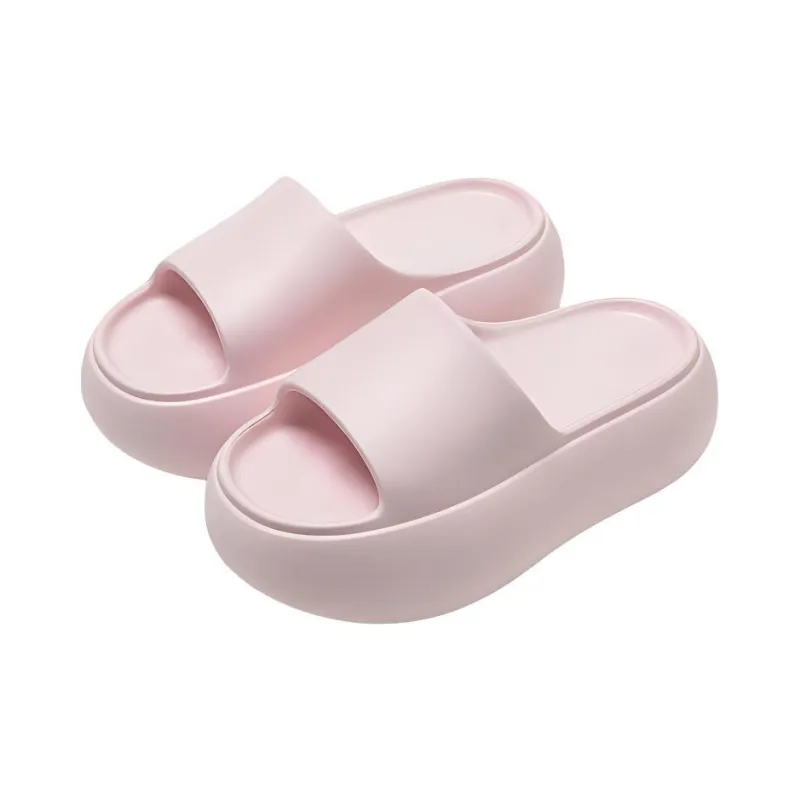 Lighthearted Summer Home Indoor Slip Resistant Odor Resistant Platform Height Increasing Slippers-3