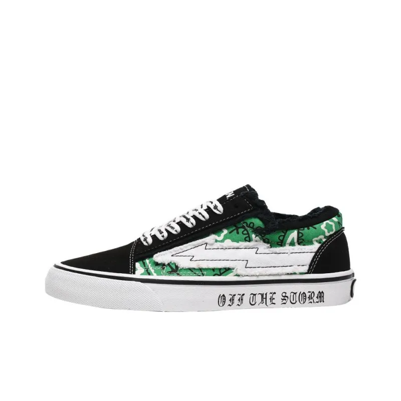 REVENFE X SPOTM x BURNING FLAME Slip Resistant, Breathable, Lightweight Low Top Canvas Shoes Unisex-31