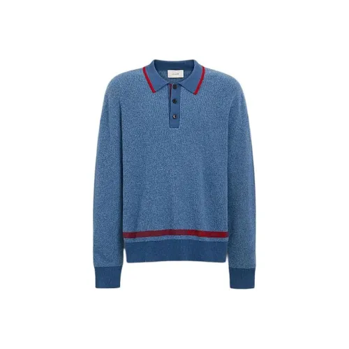 COACH SS24 Polo Shirt Men's Blue