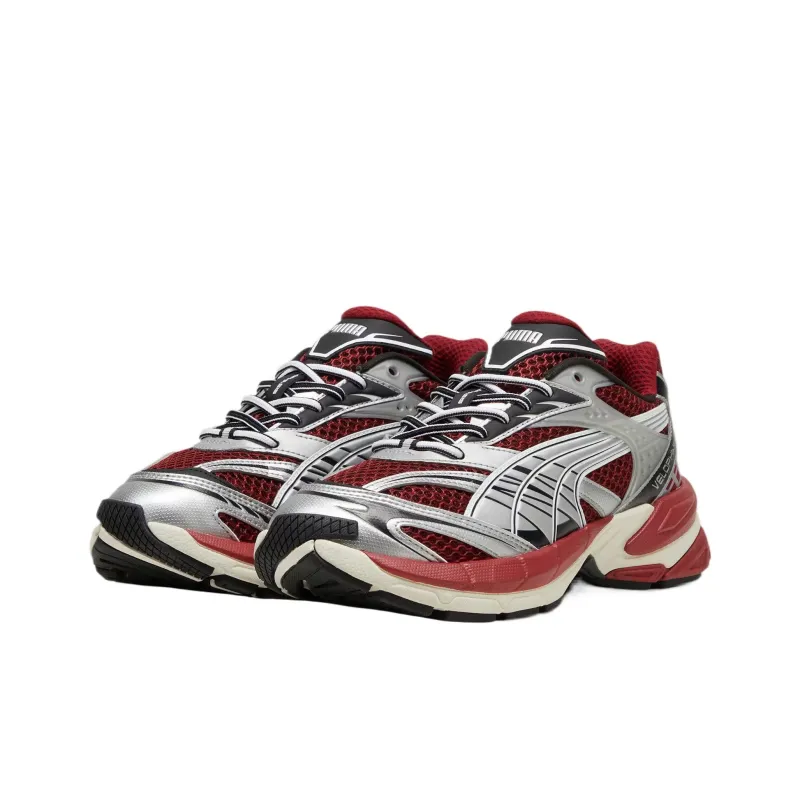 PUMA Velophasis Low Top Running Shoes Unisex Red Silver-2