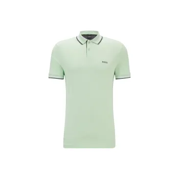HUGO BOSS Paule 1 Stripe trim Polo Shirt