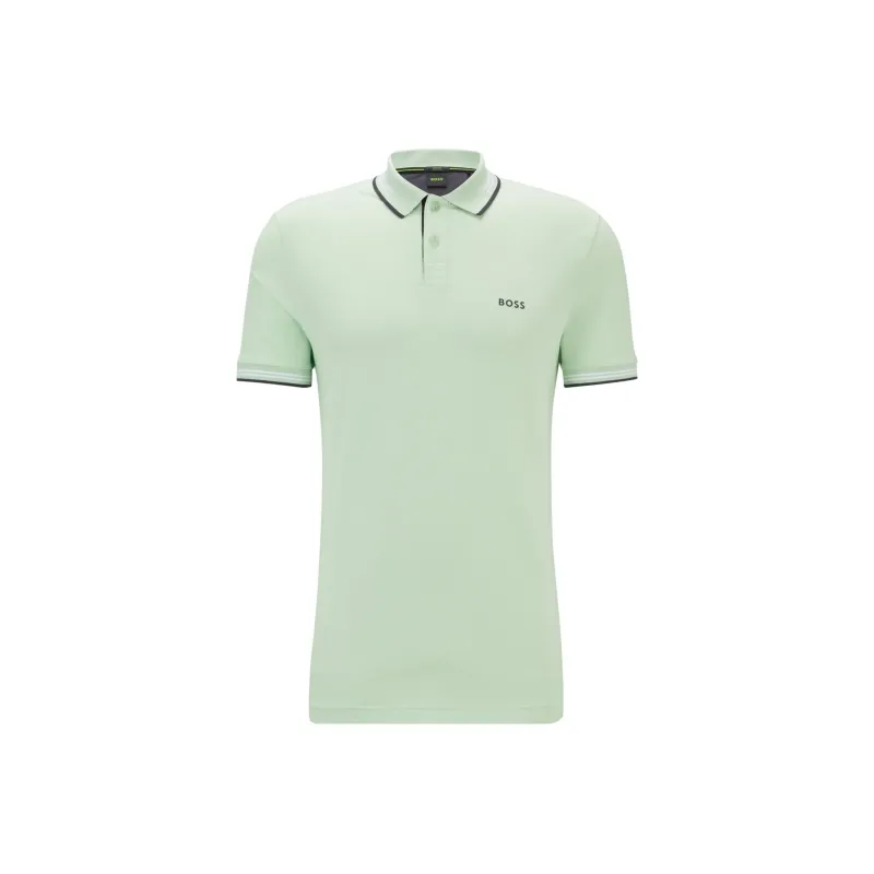 HUGO BOSS Paule 1 Stripe trim Polo Shirt-0