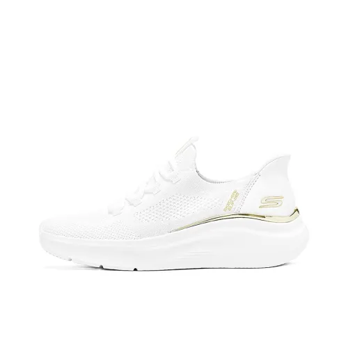 Skechers BOBS Sport Anti Slip Wear Resistant Low Top Casual Shoes Women's White