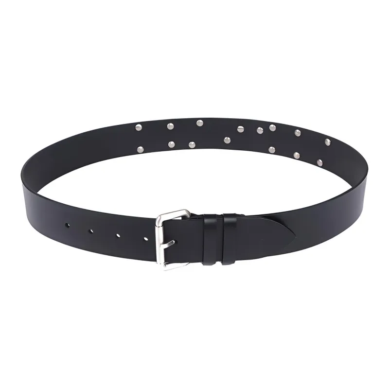 VERSACE Leather Belts Men Black-3