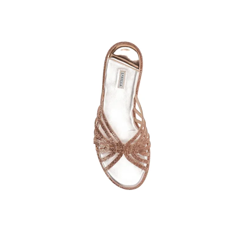 Le Silla Slide Slippers Women's Gold-4