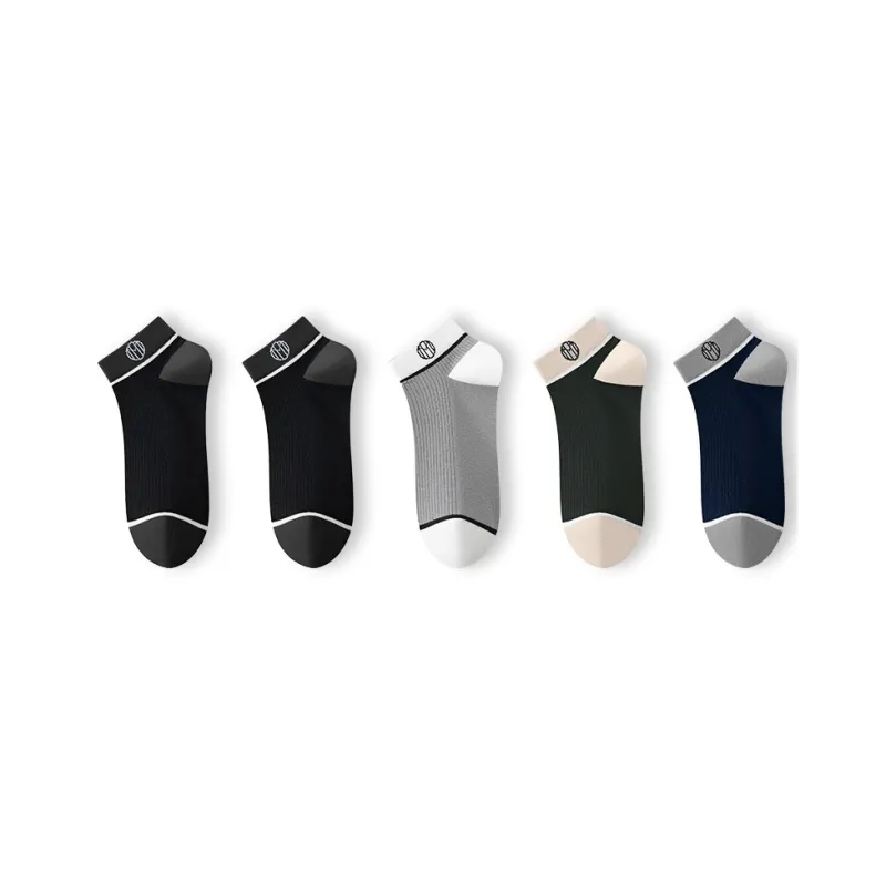 MIIOW No Show Socks Men's 5 Pack-0