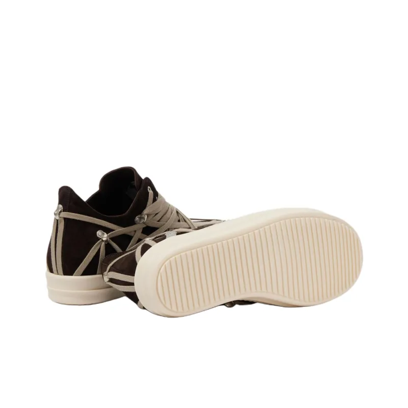 RICK OWENS/RO Megalace Low Top Casual Shoes Men's Brown-5