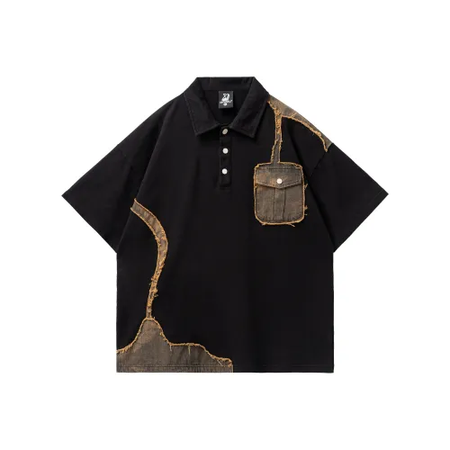 XINYINSU Polo Shirt Unisex Couple's Black