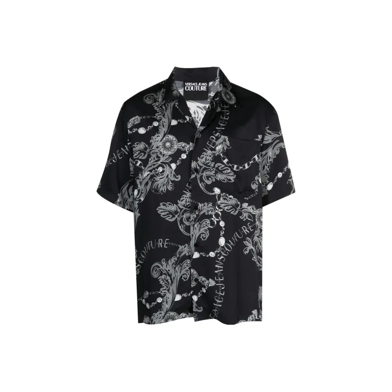 VERSACE JEANS COUTURE Shirts Men Black-0
