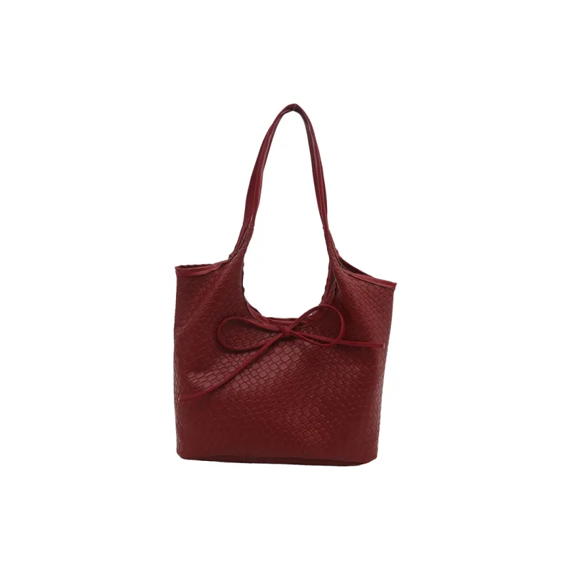 FCTOSSR PU Basket Bag Shoulder Bag Women's White/Black/Red/Coffee-11