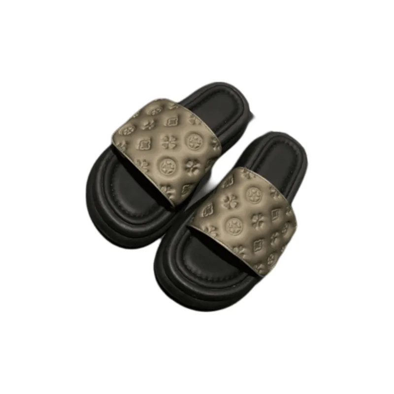 Yamada Hyakuju Slippers Black, Champagne-9