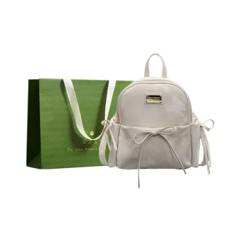 Three Ducklings PU Backpack Women's Ecru/Silver/Pink/Black