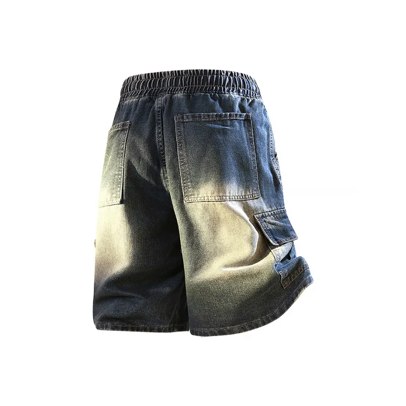 Supremo Cat Denim Shorts Unisex-3