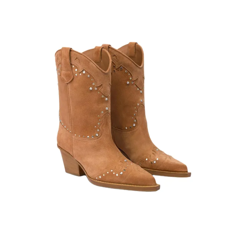 Paris Texas Janice Ankle Boots 6cm Women's Brown-2