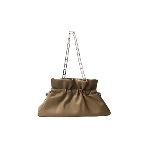 BOB ORE BLUE COLLECTION Genuine Leather Shoulder Bag Crossbody Bag Handbag Medium Size Women's Mustard Green