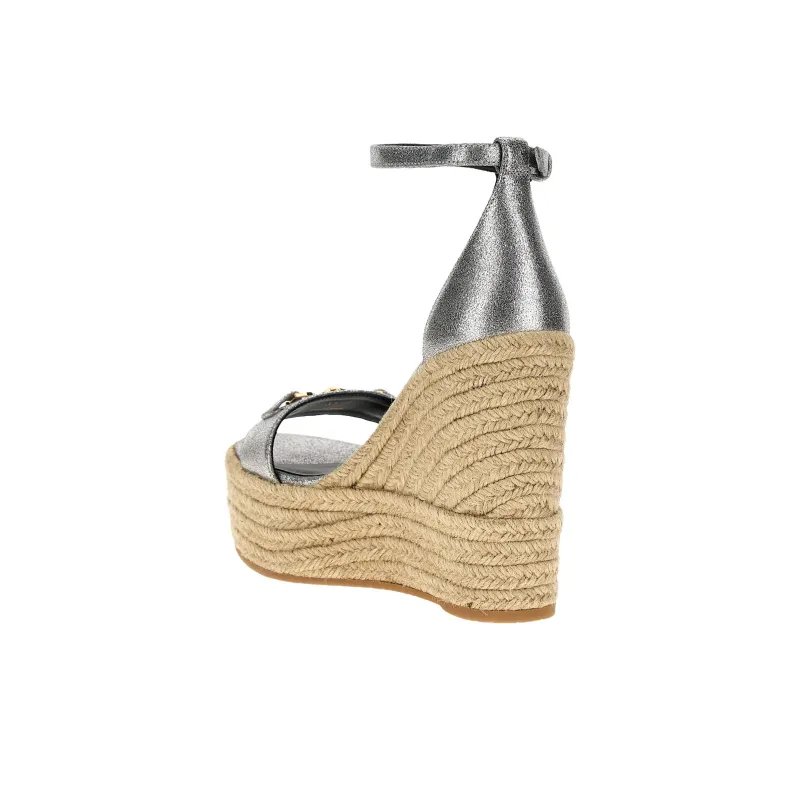FANSIZHE One Strap Sandals 12cm Women's Silver-3