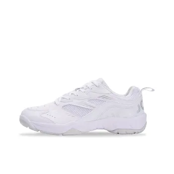 KUMPOO Nebula Slip Resistant, Breathable, And Supportive Low Top Badminton Shoes Unisex White Gray