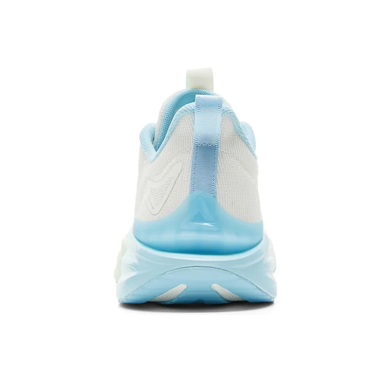 PEAK Abrasion Resistant Lightweight Rebound Low Top Running Shoes Men's Milk White Light Blue-4