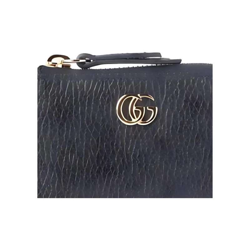 GUCCI Leather Wallet Small Size Unisex Black-3