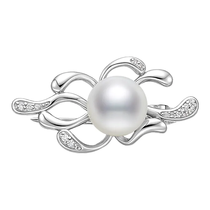 ME LUXE Pearl Brooch Minimalist Style With An Elegant And Luxurious Feel, Refined And Compact Women's-0
