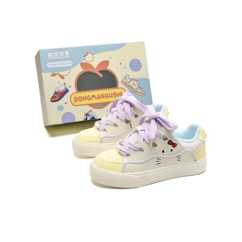 Anime Story Slip Resistant, Abrasion Resistant, Lightweight, Breathable Low Top Skateboard Shoes Women's-0