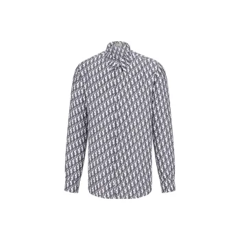 DIOR SS25 Summer Men's Clothing Collection Shirt Men's Blue White