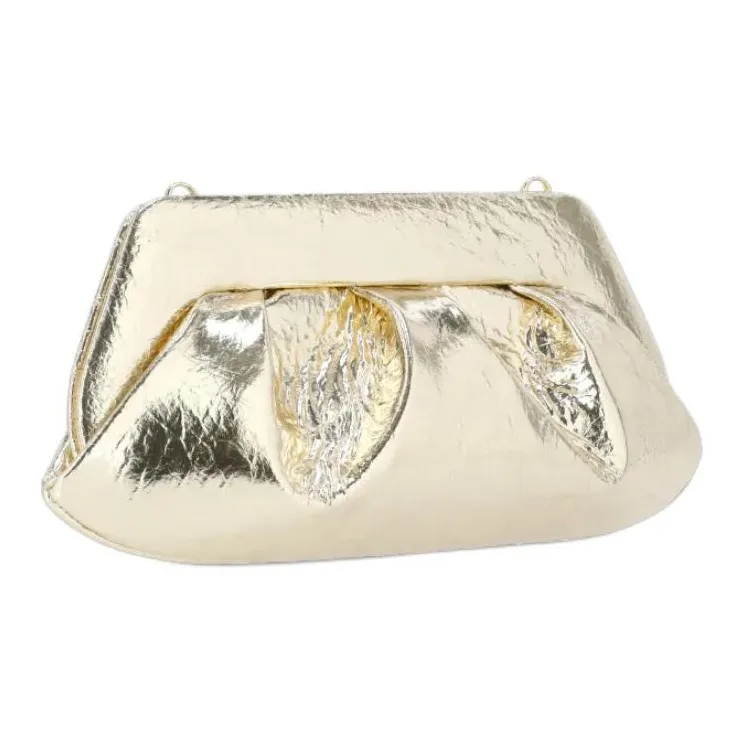 THEMOIRE Metallic Effect Clutch Bag-1