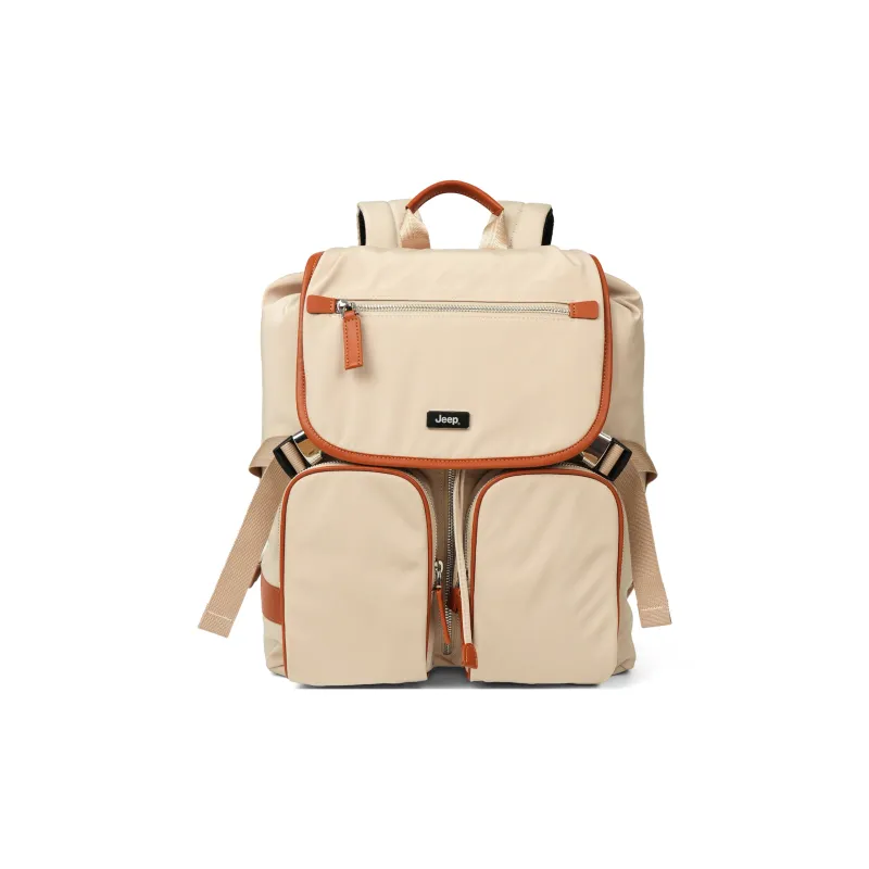 Jeep Polyester With PU Backpack Regular Men's Black/Silver Gray/Khaki-9